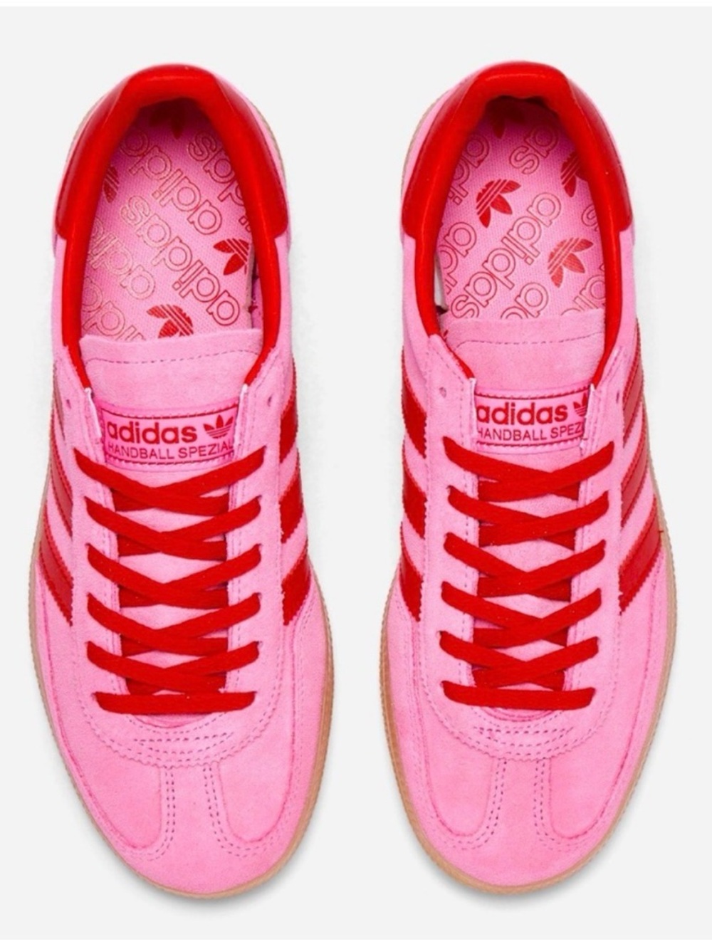 Adidas Handball Spezial W Pink Suede Sneakers with Red Accents - Picture 3 of 8